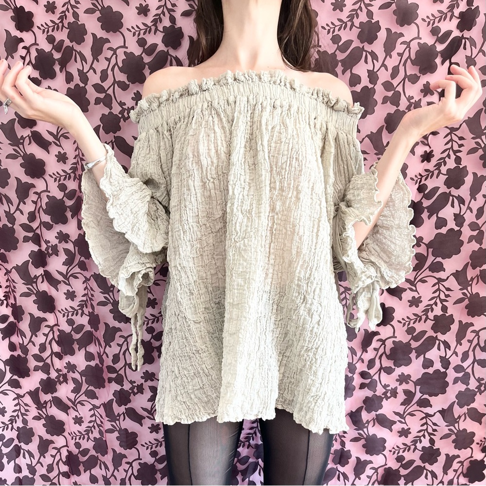 NUIT Clothing Atelier Off the Shoulder Spring/Summer 2022 Crinkle Tunic / Dress